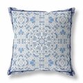 Homeroots 20 in. Geostar Indoor & Outdoor Throw Pillow White Gray & Blue 414988